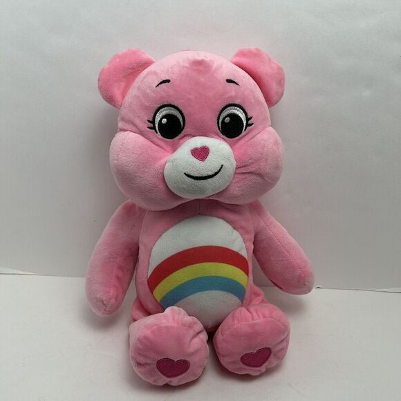 Care Bears Cheer Bear Unlock the Magic  Rainbow Pink Soft Plush 12" 2022 - Picture 1 of 3